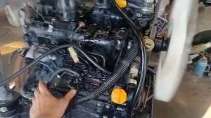 Запуск дизельного двигателя Yanmar 4TNE84T (турбовой) со спецтехники