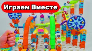 АСМР СБОРКА РАЗВИВАЮЩЕГО КОНСТРУКТОРА ВИТЕХ И ЛЕГО С ГОРКАМИ И ШАРИКАМИ ДЛЯ ДЕТЕЙ 🟠🟠🟠