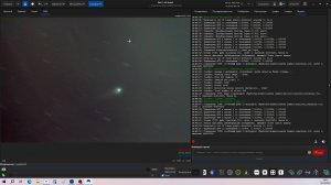 Сложение фотографий кометы в Siril. C/2025 A6 (Lemmon)