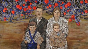 "Старое фото" превращаются в картину "В гранатовой роще"  Художник Лиана Мкртчян и АБМ-ИИ