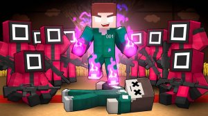 Темный Джей Джей Игрок против КАЛЬМАРА В ИГРЕ - Майнкрафт Анимация