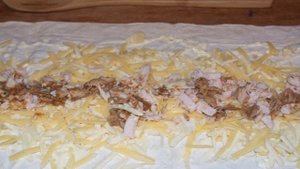 Лаваш с курицей и яйцом