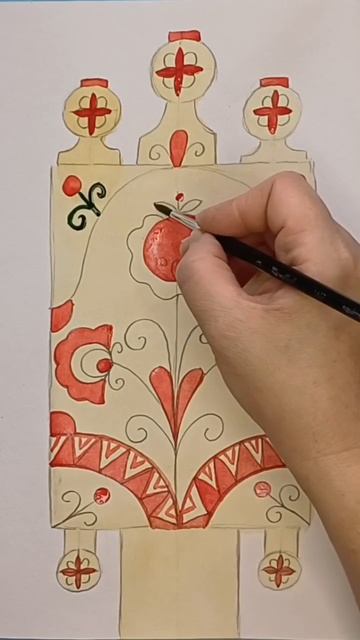 Как нарисовать прялку. ИЗО