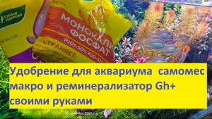 Удобрение для аквариума самомес макро и реминерализатор Gh+ своими руками