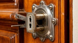 Здесь есть не только защёлка, но и замок.