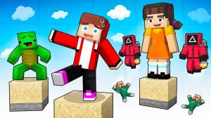 Джей Джей и Майки ИГРАЮТ В ИГРУ ONE Block SQUID - Майнкрафт анимация