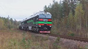 2ТЭ116У-0193 (БТС/РЖД/Окт) с наливным грузовым поездом