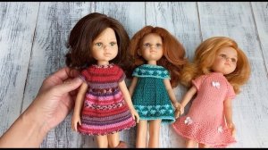 Мои куклы. Вязаные платья на Паола Рейна.