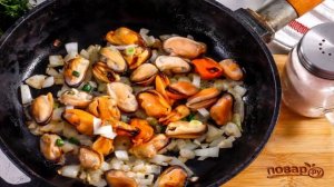 Мидии в соусе Блю чиз