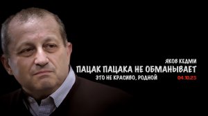 Пацак пацака не обманывает. Это не красиво, родной | Яков Кедми