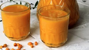 Натуральный витаминный напиток на основе облепихи и кураги.