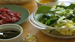 Лапша с говядиной и китайской капустой