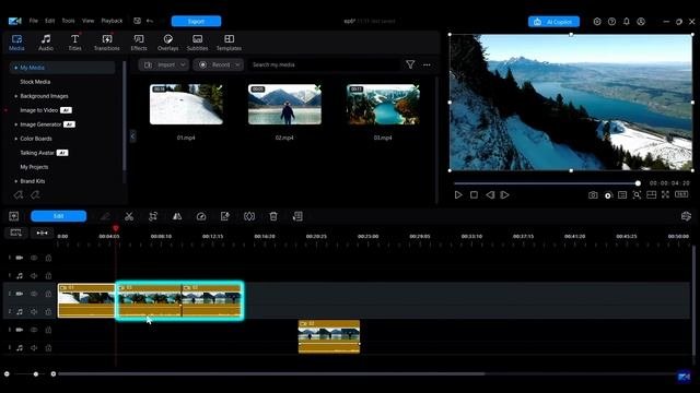 Инструменты для работы с временной шкалой разделение, обрезка и многое другое