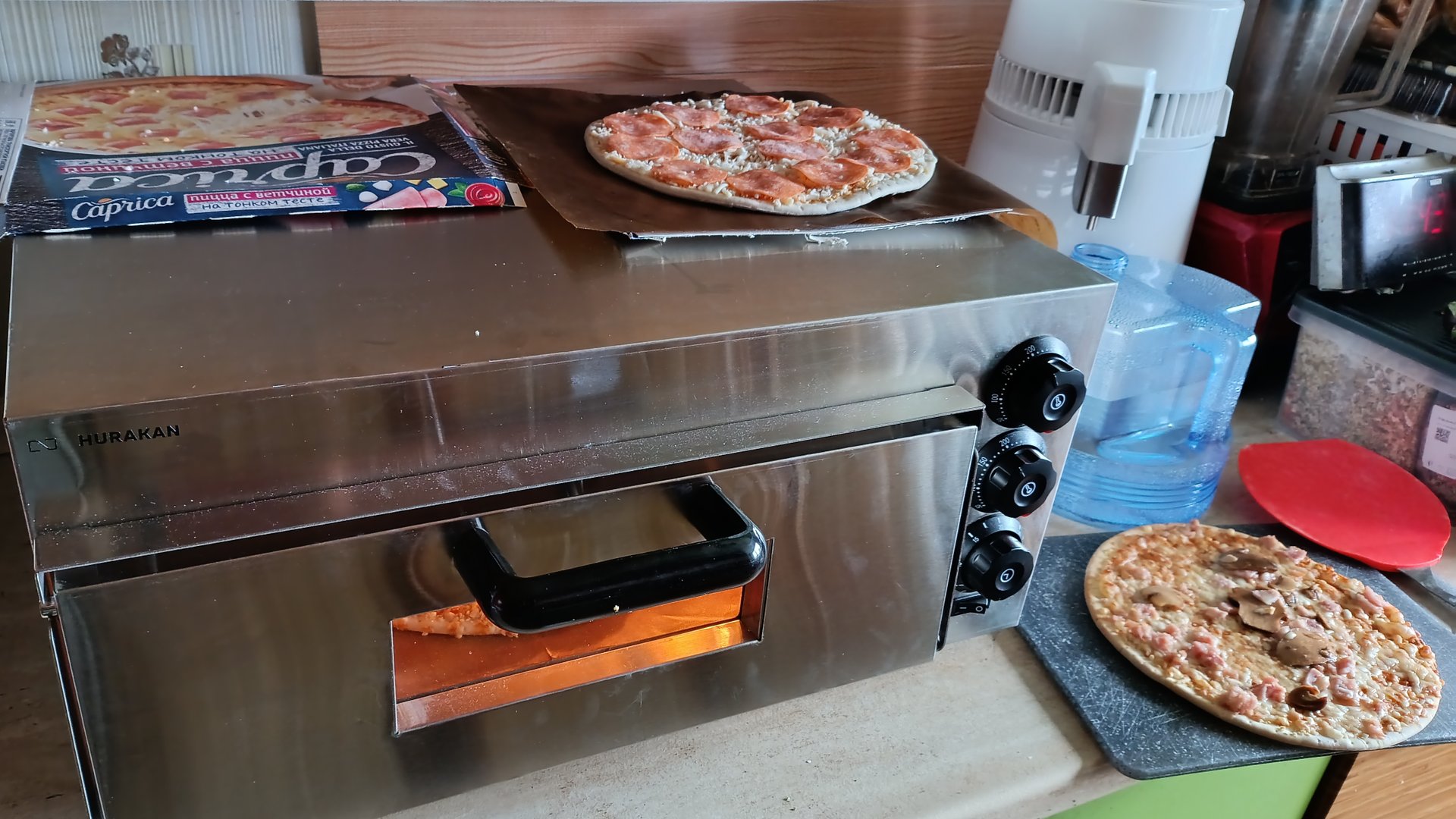тест обзор Печь для пиццы HURAKAN HKN-MD1 с подовым камнем, профессиональная, до +350 камера 40х41см смотреть онлайн