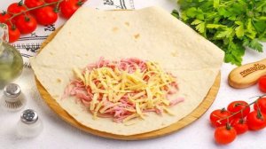 Лаваш с колбасой и сыром