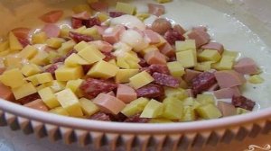 Маффины с сыром и колбасой