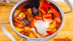 Компот из персиков и сливы на зиму