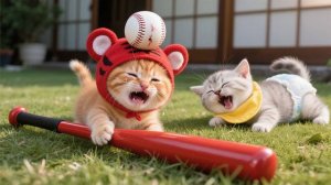 МИЛЫЙ КОТЁНОК УДАРИЛСЯ битой О СВОЮ ГОЛОВУ! ОН МЕЧТАЕТ СТАТЬ ЧЕМПИОНОМ ПО СПОРТУ!