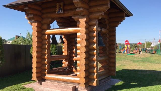 Село Поточино, Московская область, автоматическая колокольня, август 2018 смотреть онлайн