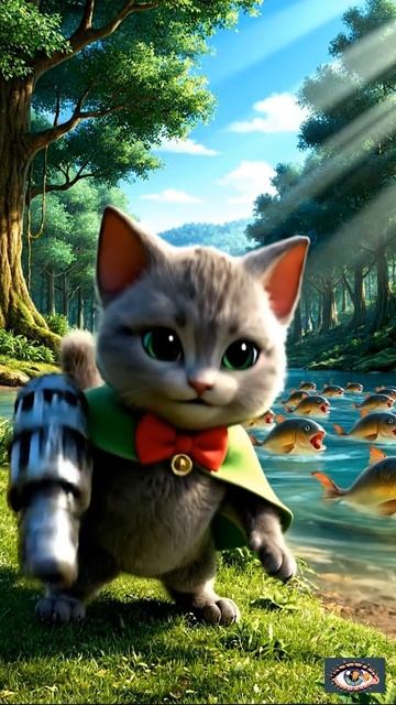 Котик-огнемётик на рыбалке. #милыеживотные #милыекотята #shorts смотреть онлайн