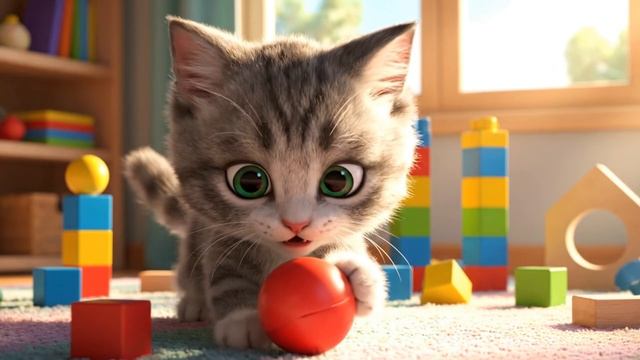 Любопытный котёнок#мультикидлядетей#обучающиемультики#мультикидлямалышей#детскоевидео#мультики