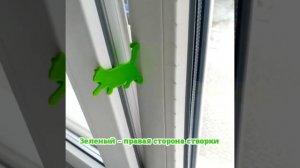 Ограничитель (фиксатор) оконный и балконной двери «Котик»