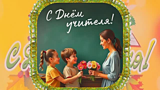 С Днём Учителя 4! Праздничное Поздравление С Днём Учителя!!!