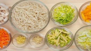 Лапша вок с креветками