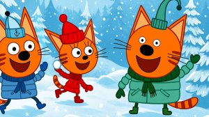 Три Кота 🐱 | Зимние приключения | Три Кота Мультик смотреть | Развивающая игра для детей