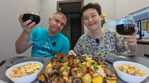 Мукбанг ОТМЕЧАЕМ мой ДР 40 лет! И сыто и ПЬЯНО ДУШЕВНО посидели с Вованом! ОТКРОВЕННЫЙ разговор ужин