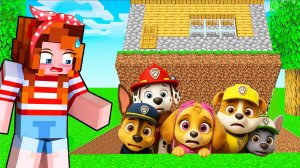 ЩЕНЯЧИЙ ПАТРУЛЬ ЖИВУТ ПОД МОИМ ДОМОМ  1000 ЛЕТ В МАЙНКРАФТ