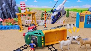 Машинки (грузовичек, вертолёт спасатель) спасатели