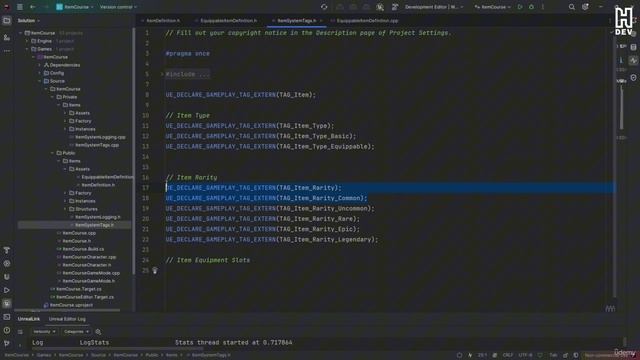 5 - Creating Equippable Items 1 -Equippable Item Definition - Slot Tags