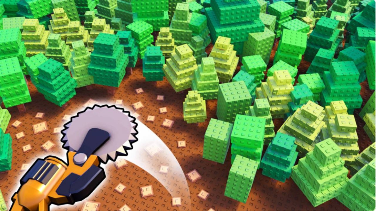 Рубим лес для находок сундуков! Резать деревья Roblox KONZAMIN