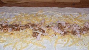 Лаваш с курицей и яйцом