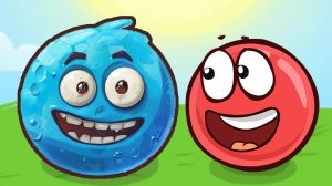 Новый КРАСНЫЙ ШАР, Красныш спасает Соняш, мультик игра про Красный и синий шарик