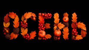 ОСЕНЬ | Футаж на черном фоне с анимацией