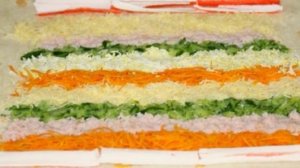 Лаваш с корейской морковкой и крабовыми палочками