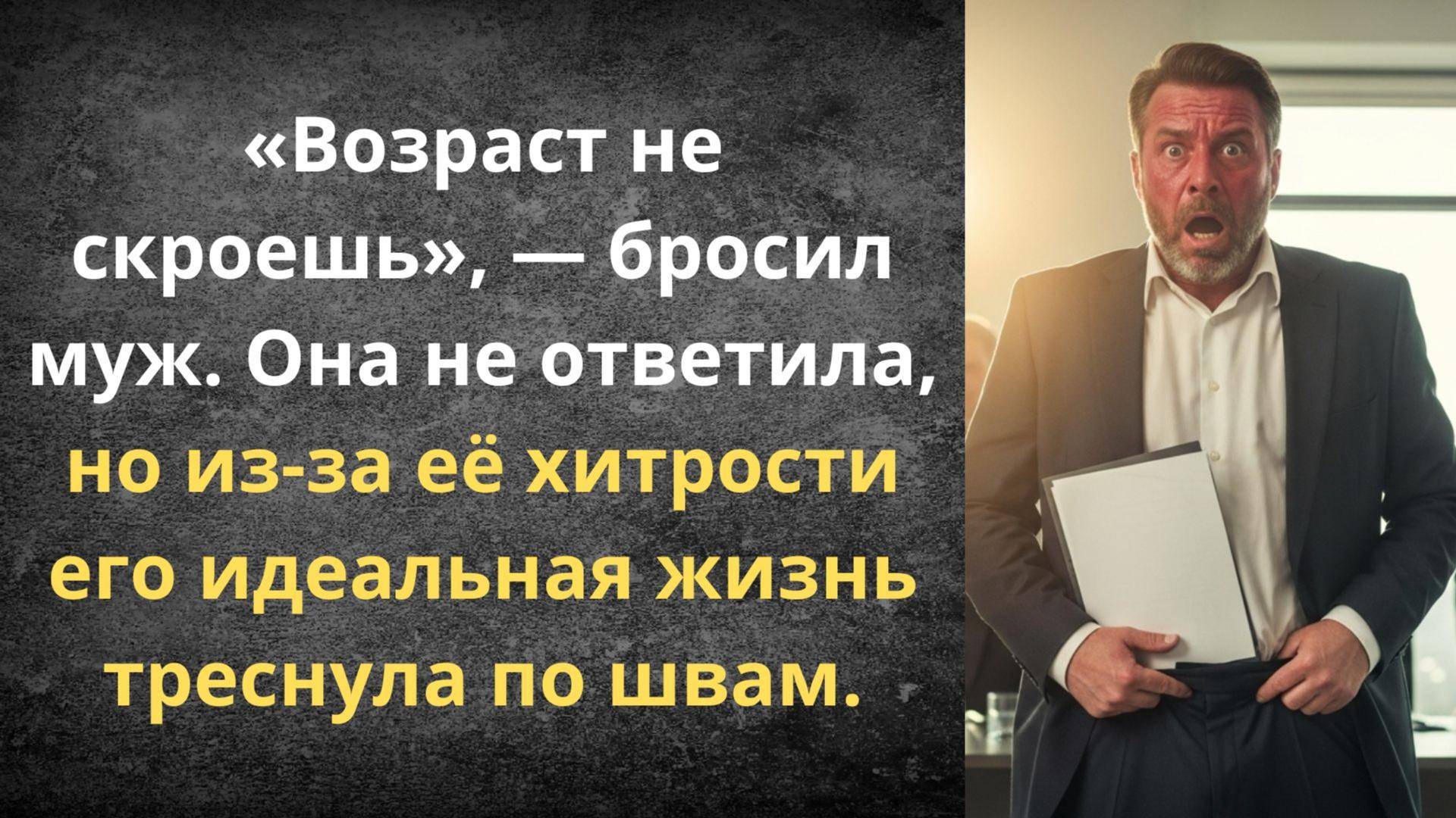 Муж пошутил про возраст | Истории из жизни