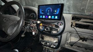 Установка андроида видеорегистратора и камера заднего вида на Калину хачбек