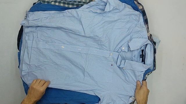 Рубашки мужские Tommy Hilfiger секонд оптом 3 пак