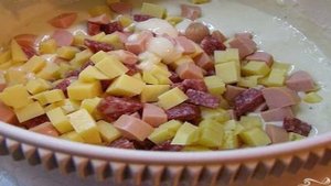 Маффины с сыром и колбасой