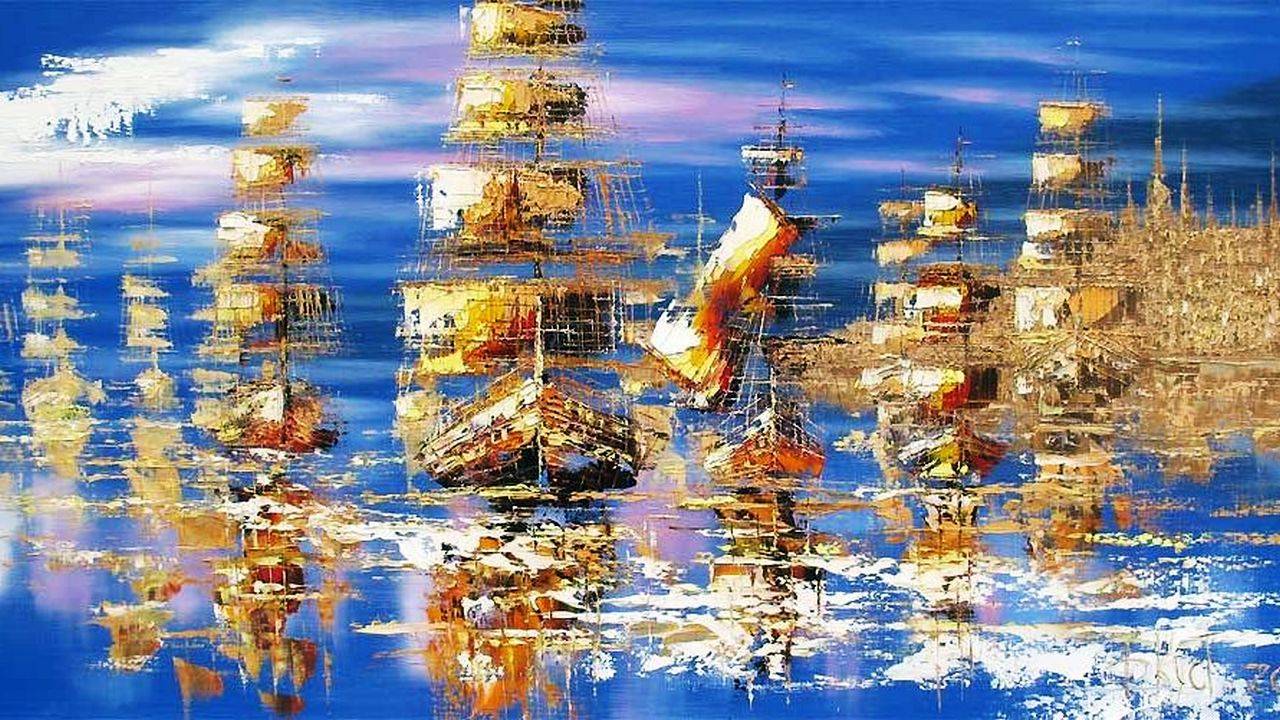 Динамичная осень художника Дмитрия Кустановича