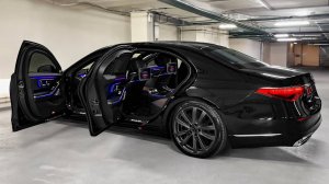 Mercedes S-класса GUARD V12 бронированный S680 2026 года — звук, интерьер и экстерьер