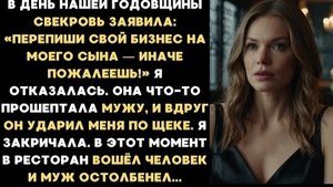 ИСТОРИИ ИЗ ЖИЗНИ/Перепиши свой бизнес на моего сына, иначе пожалеешь,- заявила свекровь