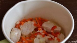 Красный борщ с курицей