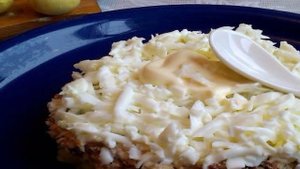 Мимоза с картошкой