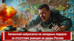 Зеленский набросился на западных лидеров за отсутствие реакции на удары России