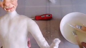 Ватный дед Мороз. Урок 3.