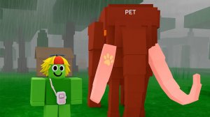 ИМБА! Я ПРИРУЧИЛА МАМОНТА в 99 НОЧЕЙ В ЛЕСУ В РОБЛОКС!